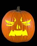 Angry Monster Pumpkin Carving Pattern Preview
