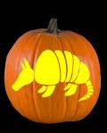 Armando the Armadillo Pumpkin Carving Pattern Preview