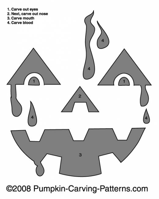 Bloody Billy Pumpkin Carving Pattern