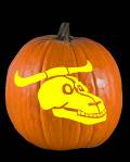 Buffalo Skull Pumpkin Carving Pattern Preview