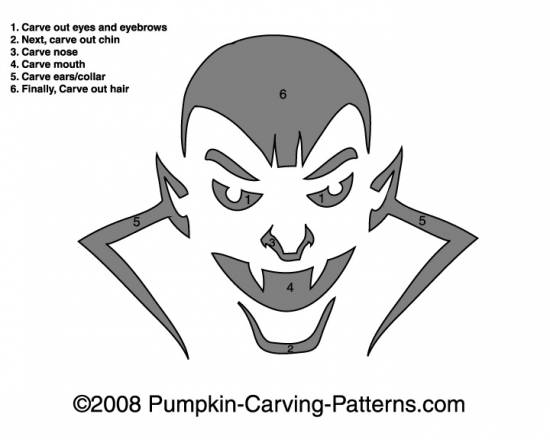 Count Dracula Pumpkin Carving Pattern