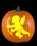 Cupid Pumpkin Carving Pattern Preview