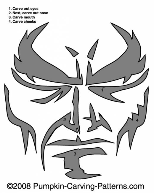 Devin the Destroyer Pumpkin Carving Pattern