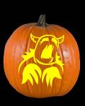 Howling Wolverine Pumpkin Carving Pattern Preview