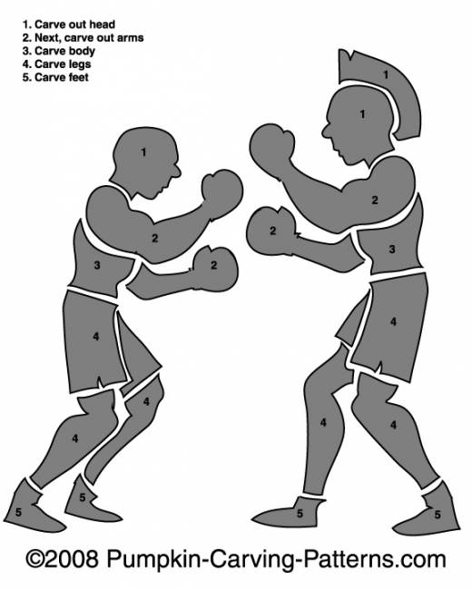 Roman Duel Pumpkin Carving Pattern