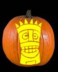 Voodoo Doll Pumpkin Carving Pattern Preview